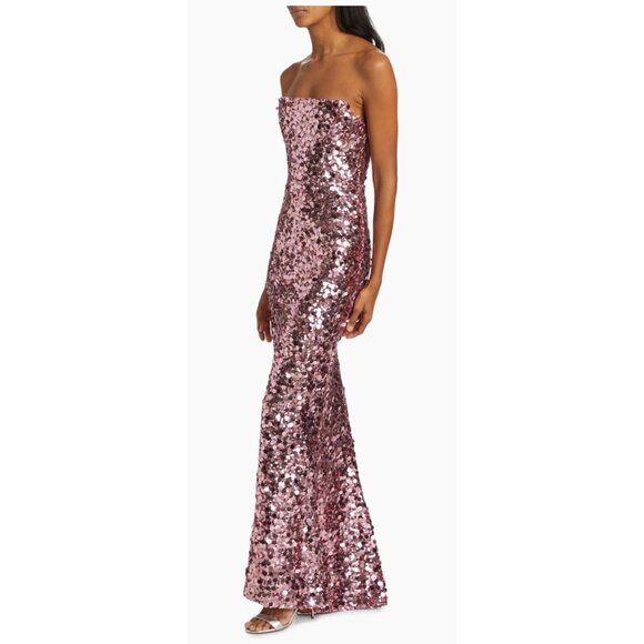 Bronx and Banco Farah Sequined Strapless Gown - Picture 3 of 9